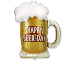Balon foliowy 24 cale - Kufel: Happy Beer-Day pakowany