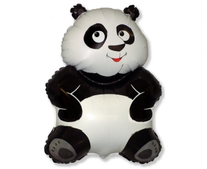 Balon foliowy 24 cale - Miś Panda pakowany