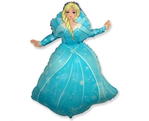 Balon foliowy 24 cale - Śnieżna Kraina - Księżniczka (blond) pakowany