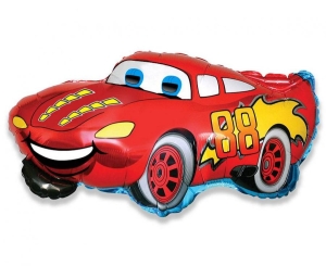 Balon foliowy 24 cale - Uśmiechnięty samochód pakowany