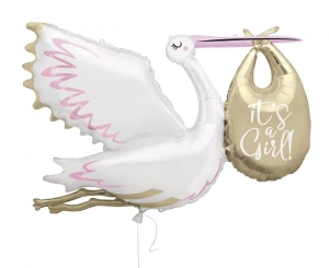 Balon foliowy 62" UQ It's a Girl 1 szt