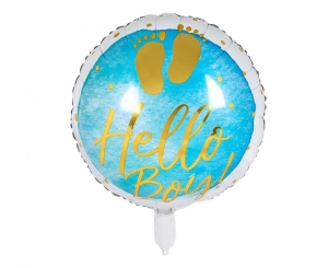 Balon foliowy 'Hello Boy!' 45 cm.