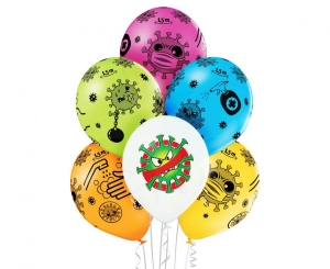 Balony Belbal 12 cali D11 zatrzymaj wirusa mix 6szt.
