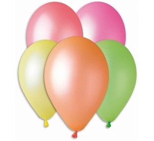 Balony Gemar pastel fluor 10" mix 100 szt