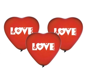 Balony Gemar, premium love serca, 5szt. 