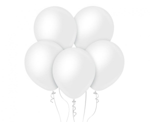 Balony Kalisan 18 cali nieprzezroczyste satynowe śnieżnobiałe 25szt.
