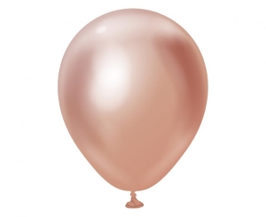 Balony Kalisan 5 cali mirror różowo-złote 100 szt