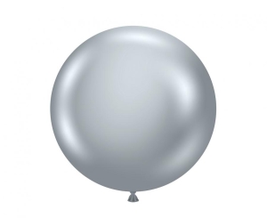Balony Tuftex 17 cali metalik srebrne 25 szt