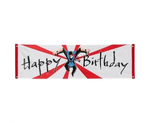 Banner Ninja "Happy Birthday" 50 x 180 cm