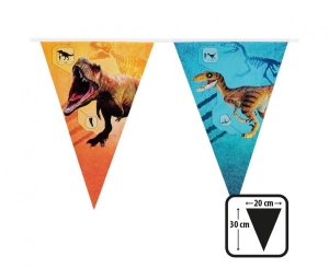 Girlanda flagi Dinozaury 30 x 20 cm 6 m.