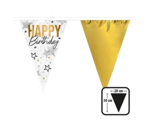 Girlanda flagi foliowe "Wszystkiego Najlepszego" 30 x 20 cm 6 m.