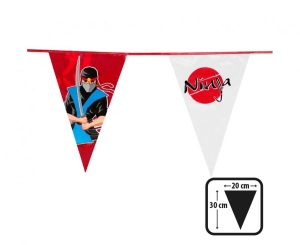 Girlanda flagi Ninja 30 x 20 cm 6 m.