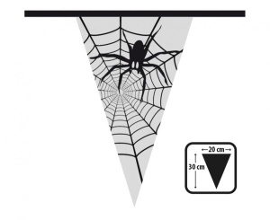 Girlanda flagi Pająki 30x20x600 cm