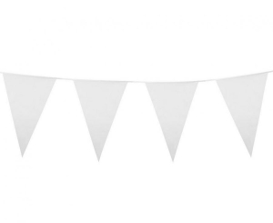 Girlanda Flagi białe (30x20 cm) 10 m