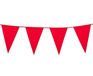Girlanda Flagi czerwone (30x20 cm) 10 m
