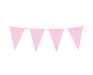 Girlanda Flagi j. różowe (30x20 cm) 10 m