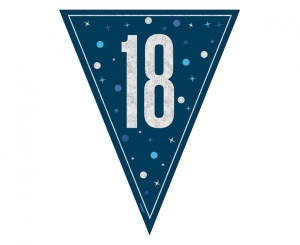 Girlanda urodzinowa 18th Birthday niebieska 2 74 m