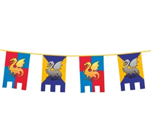 Girlanda flagi - Rycerze i Smoki