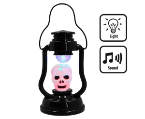 Dekoracja latarenka czaszka (21x12 cm)