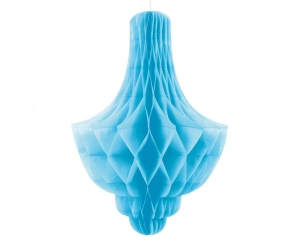 Rozeta dekoracyjna jasnoniebieska rozm. 35 cm