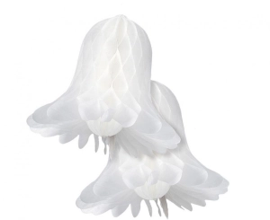 Rozeta dekoracyjna Dzwonek biała 28 cm 2 szt