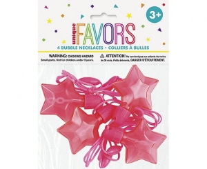 Naszyjnik z gwiazdkami (bańki mydlane) 4 szt