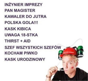 I Naklejka na piwny kask