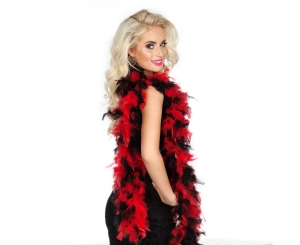 Boa czerwono-czarne 50 g 180 cm