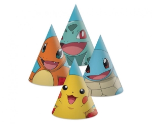 Czapeczki papierowe Pokemon 6 szt