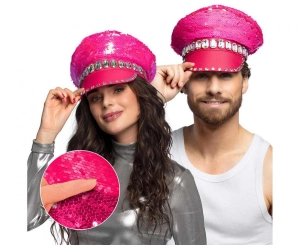 Czapka Sandy perłowo/różowa