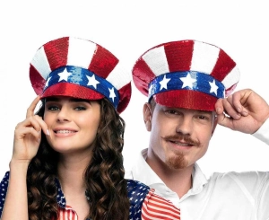 Czapka USA błyszcząca