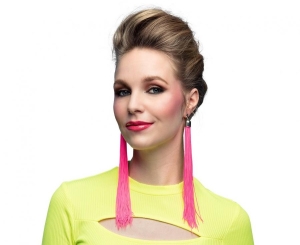 Kolczyki Festival neon pink