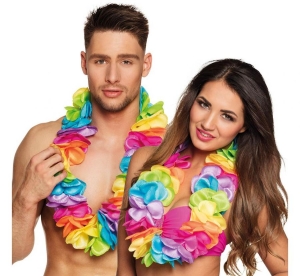 Naszyjnik hawajski Rainbow Deluxe XL