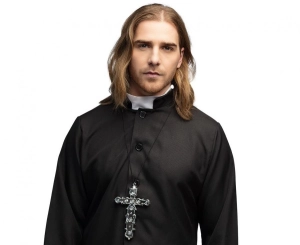 Naszyjnik krzyż srebrny