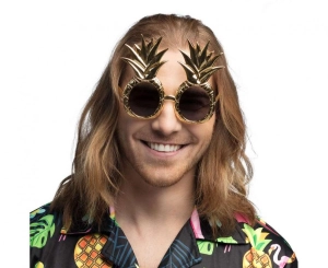 Okulary Ananasy złote