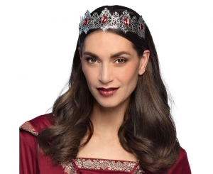 Tiara metalowa Royal Księżniczka srebrna