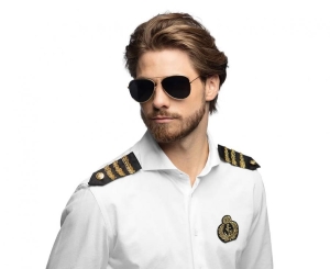 Zestaw dla dorosłych Kapitan (okulary odznaka pagony)