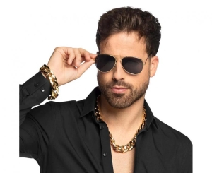 Zestaw dla dorosłych Pimp (naszyjnik bransoleta okulary)