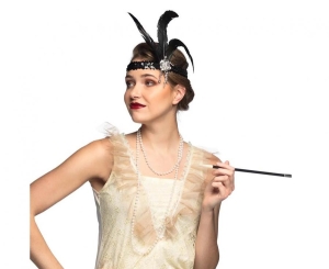 Zestaw Retro lata 20' (opaska naszyjnik cygaretka)