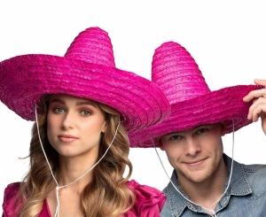 Kapelusz Sombrero różowy 49 cm