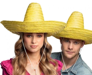 Kapelusz Sombrero żółty 49 cm