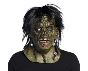 Maska lateksowa Franky z włosami