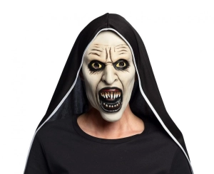 Maska lateksowa Krzycząca Siostra z kapturem