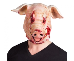 Maska lateksowa Zakrwawiona Świnia