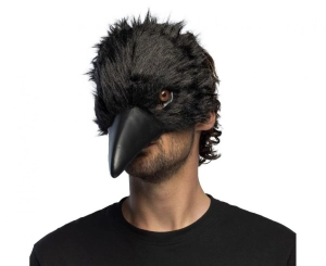 Półmaska pluszowa Kruk