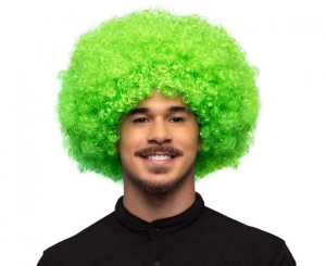 Peruka Afro zielona