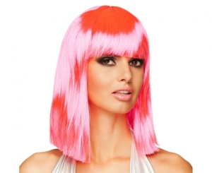 Peruka Dance neonowy róż