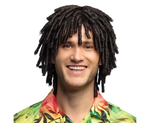 Peruka krótkie dredy Levi brązowa