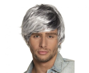 Peruka męska Tyler czarno-biała