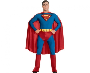 Strój dla dorosłych Super-man (kombinezon peleryna pasek) rozm. S